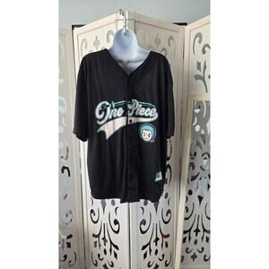 One Piece Zoro Baseball Jersey XL Black Anime  Pirate Hunter Roronoa Button